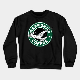 Starfighter Space Ship Coffee For Sci-fi And Coffee Lovers Crewneck Sweatshirt